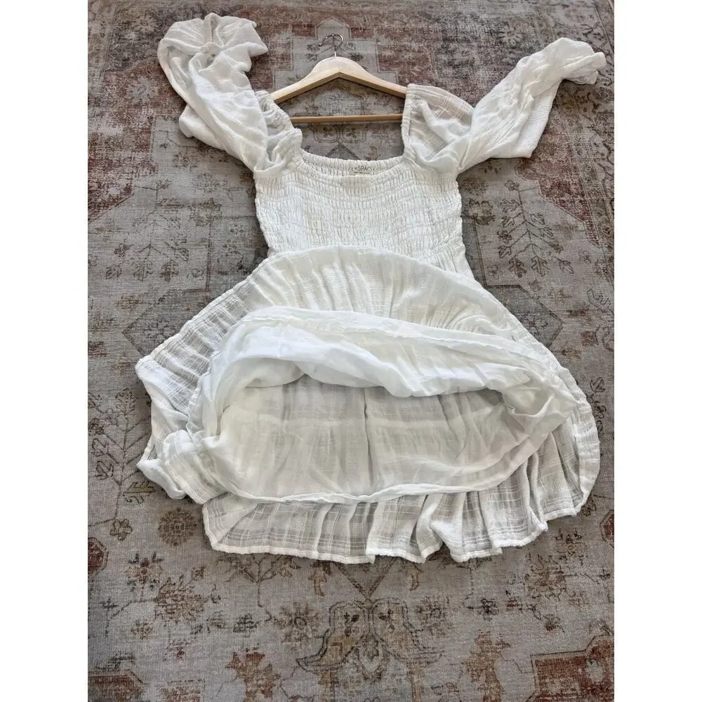 L Space Puff Sleeved Cover-Up Mini Dress Womens Size M - Picture 7 of 9